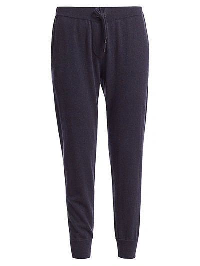 Brunello Cucinelli Cashmere Track Pants In Navy