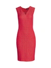 St John Women's Refined V-neck Knit Dress In Poppy