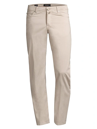 Kiton Men's Straight-fit Five-pocket Pants In Khaki