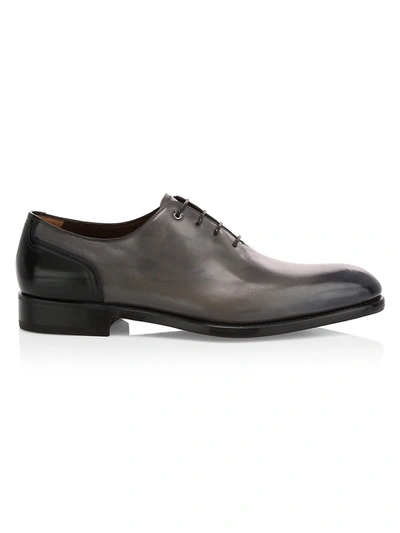 Ferragamo Barclay Lace-up Leather Dress Shoes In Shade