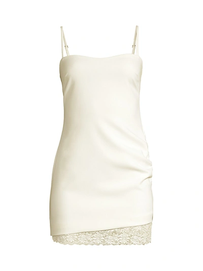 Likely Mezza Lace Hem Mini Dress In Wht