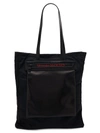 Alexander Mcqueen Men's Leather Trim Tote In Black