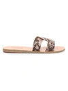 Ancient Greek Sandals Desmos Flat Snakeskin-embossed Leather Sandals In Python