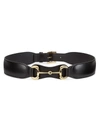 Gucci Women's Leather Belt With Horsebit In Black