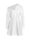 By Any Other Name Falling Off-the-shoulder Mini Shirtdress In White