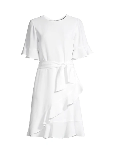 Shoshanna Andora Bell-sleeve Wrap Dress In Ivory
