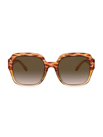 Tory Burch 56mm Square Sunglasses In Amber