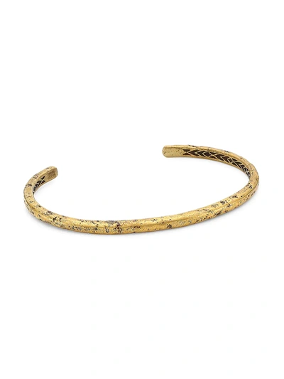 John Varvatos Men's Artisan Metals Hammered Bracelet In Brass