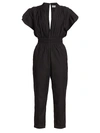 Iro Women's Pleona Crop Deep V-neck Jumpsuit In Black