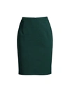 Hugo Boss Vaxine Structured Jersey Houndstooth Pencil Skirt In Pine