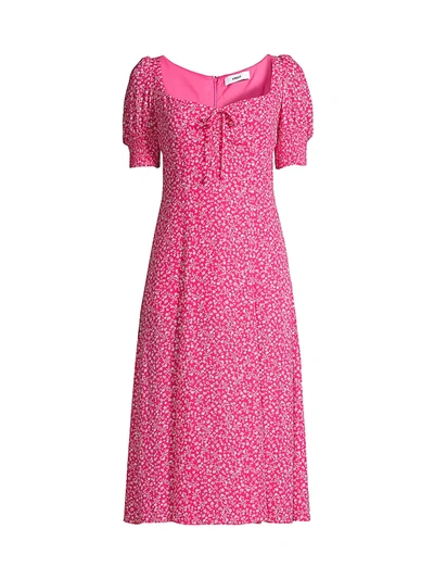 Likely Mollina Floral Dress In Fuchsia