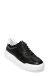 Cole Haan Women's Grandpro Rally Leather Sneakers In Black/ White Leather