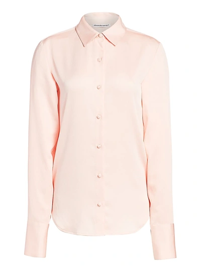Alexander Wang T Wash & Go Button-up Blouse In Light Melon