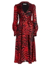 Borgo De Nor Women's Nilla Zebra Silk Midi Shirtdress In Black Rust
