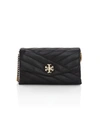 Tory Burch Black Kira Mini Quilted Leather Chain Wallet