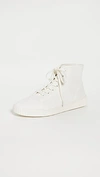 Vince Women's Wolfe Canvas High-top Sneakers In White