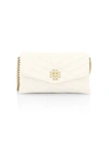 Tory Burch Women's Kira Chevron Leather Wallet-on-chain In New Ivory