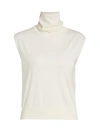 The Row Chano Merino Wool & Cashmere Top In White