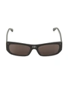 Balenciaga 99mm Rectangular Sunglasses In Black