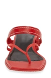 Rag & Bone Colt Mid-heel Square-toe Slide Sandals In Fiery Red