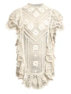 Isabel Marant Zanetti Seaside Ruffled Minidress In Ecru