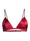 Fleur Du Mal Luxe Triangle Bra In Pop Cherry