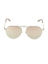 Cutler And Gross 56mm Metallic Sunglasses In Gold Pink