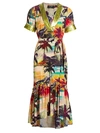 Le Superbe Beachwood Canyon Tropical-print Dress In Hollywood