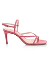 Schutz Women's Aurora Slingback Leather Thong Sandals In Vibrant Pink