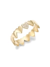 Zoë Chicco Itty Bitty Symbols 14k Yellow Gold & Diamond Heart Ring