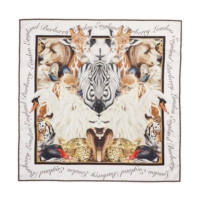 Burberry Women's Animal Portraits Silk Square Scarf In Neutrals