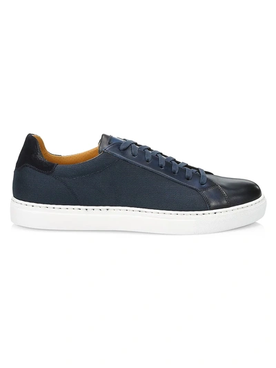 Saks Fifth Avenue Men's Collection By Magnanni Leather & Canvas Sneakers In Navy