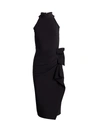 Chiara Boni La Petite Robe Sleeveless Halter Ruched Dress In Black