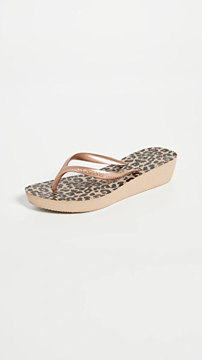 Havaianas Women's High Light Ii Wedge Women's Shoes In Rose Gold