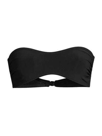 Norma Kamali Sunglass Strapless Bikini Top In Black