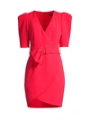 Black Halo Maricopa Belted Dress In Red
