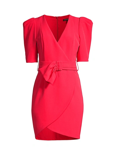 Black Halo Maricopa Belted Dress In Red