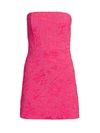 Alice And Olivia Perla Strapless Dress In Wild Pink