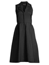 Donna Karan Fit & Flare Shirt Dress In Black