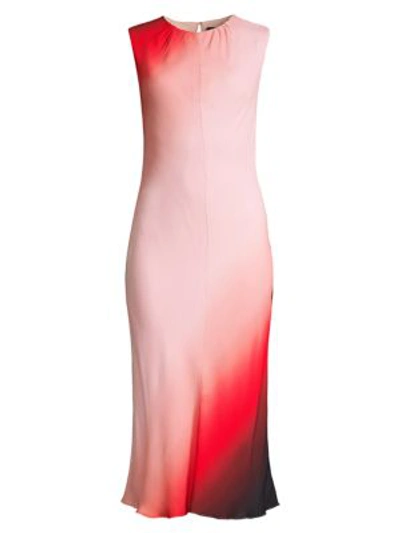 Donna Karan Women's Ombre Column Dress In Poppy Multi