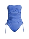Melissa Odabash Sydney One-piece Ruched Tie Swimsuit In Royal Blue