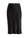L Agence Women's Perin Silk Midi Skirt In Black