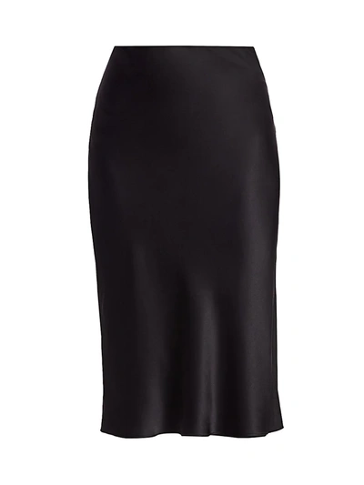 L'agence Women's Perin Silk Midi Skirt In Black