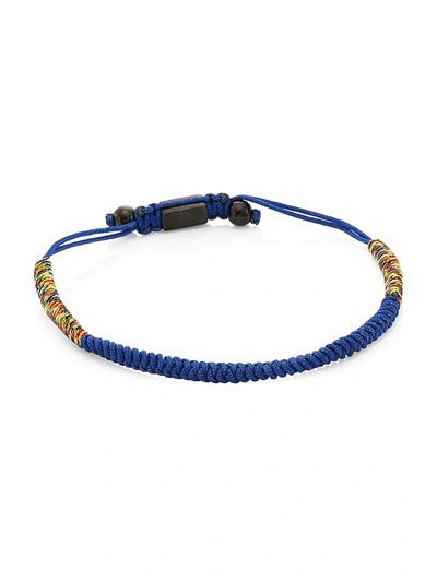 Saks Fifth Avenue Men's Collection Macramé Braided Friendship Bracelet In Blue
