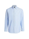Giorgio Armani Men's Textured Dress Shirt In Light Blue