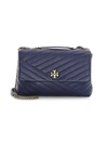 Tory Burch Women's Kira Chevron Leather Shoulder Bag In Royal Navy