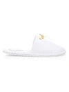Buscemi Greenwich Leather Slippers In White