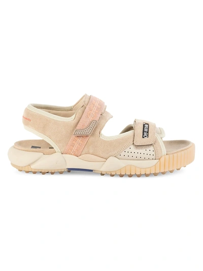 Off-white Oddsy Minimal Trekking Suede Sandals In Beige