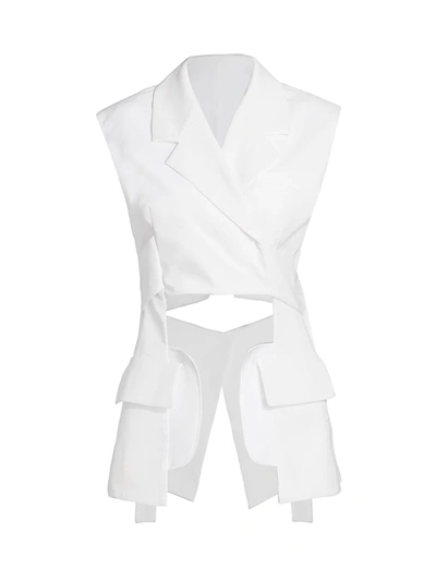 A.w.a.k.e. Women's Deconstructed Vest In White