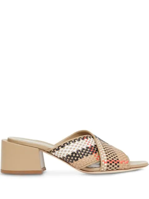 burberry women's ellendale woven slide sandals